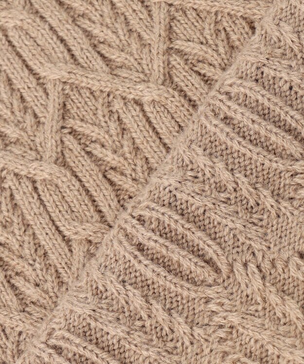 J.PRESS YORK STREET 【WOMEN】ショート ケーブルニット ベージュ系