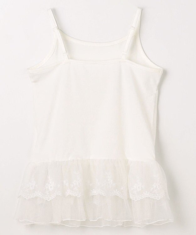 ANY KIDS 【洗濯機可能/吸汗速乾】裾レース ドライタッチ キャミソール オフホワイト