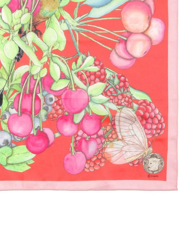 MOONBAT 【日本製】SWASH LONDON CherryBerry コットン スカーフハンカチ レッド