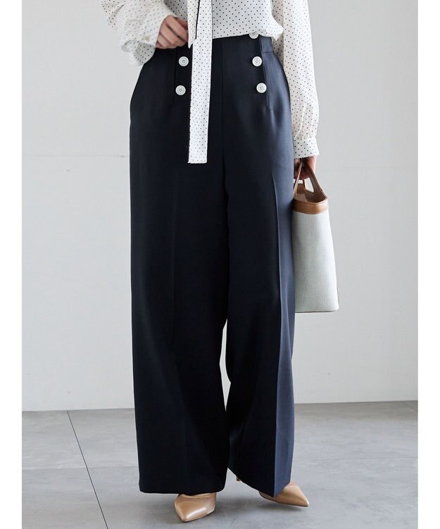 Te chichi パウダーツイルマリンスラックス《2026 spring catalog item》 ネイビー