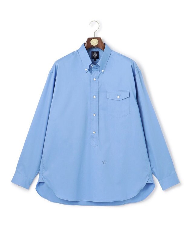 J.PRESS MEN 【J.PRESS ORIGINALS】Finx Cotton Twill Baggy Fit Pullover Shirt サックスブルー系