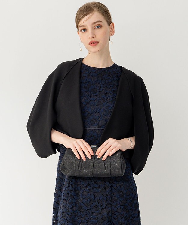 23区 【APPLAUDIR】ライトダブルクロス ボレロジャケット ブラック系