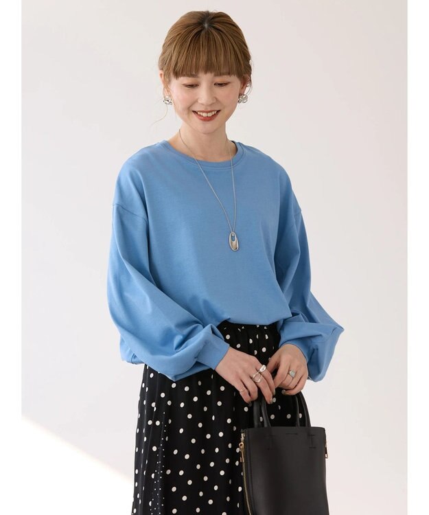 AMERICAN HOLIC 袖ボリュームカットプルオーバー Sax