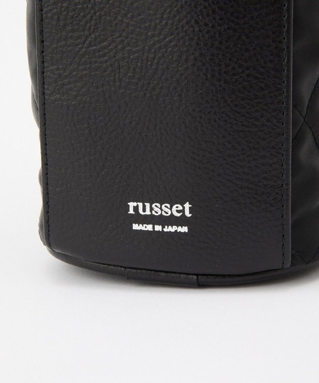 russet キルティングドラムミニショルダーバッグ(SF-267) Black