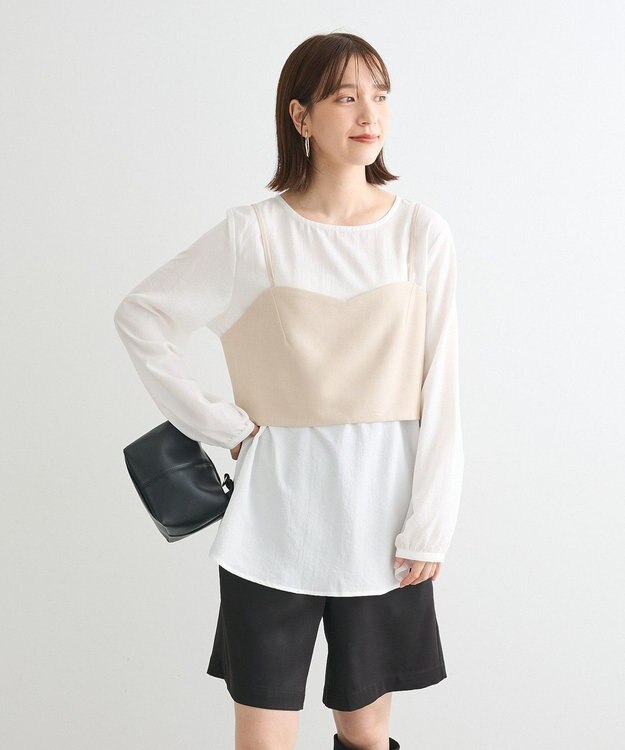 Green Parks ＳＥＴ２点　ビスチェ＋チュニック Ecru