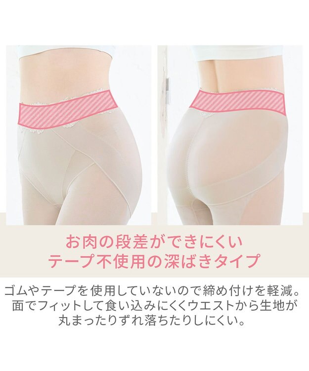 BRADELIS New York 【BRADELIS NewYork peace】おしりPラインラッピングロングショーツ24 グレージュ