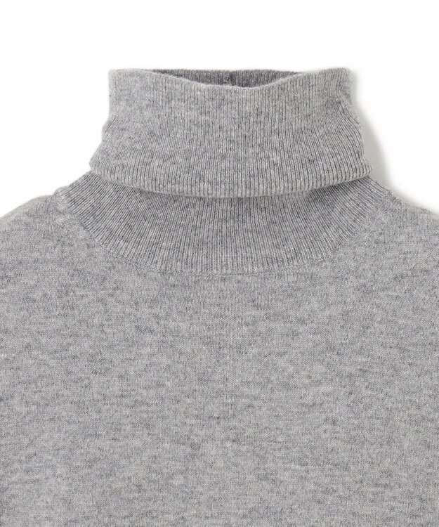 BEIGE， 【洗える】POMPE / ウールカシミヤタートルネックニット  L Gray×Sax