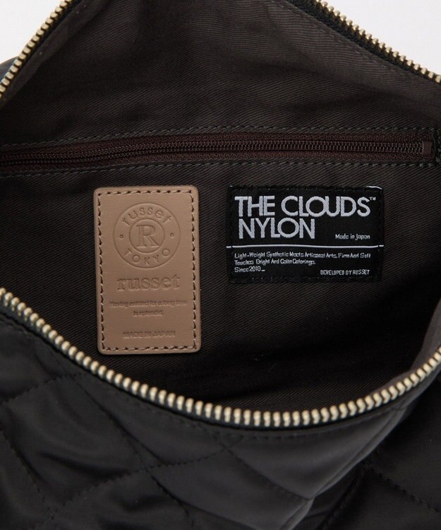 russet キルティングドラムミニショルダーバッグ(SF-267) Black