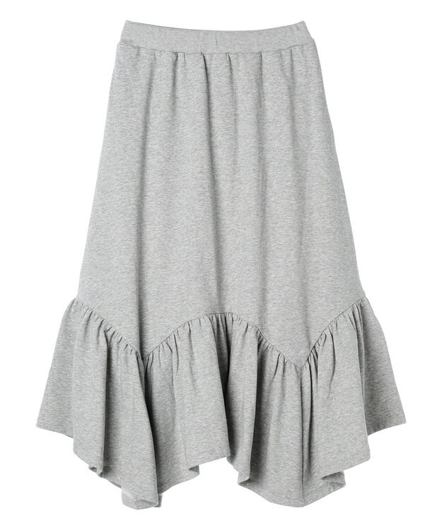 earth music&ecology ウラケ裾フリルスカート Gray