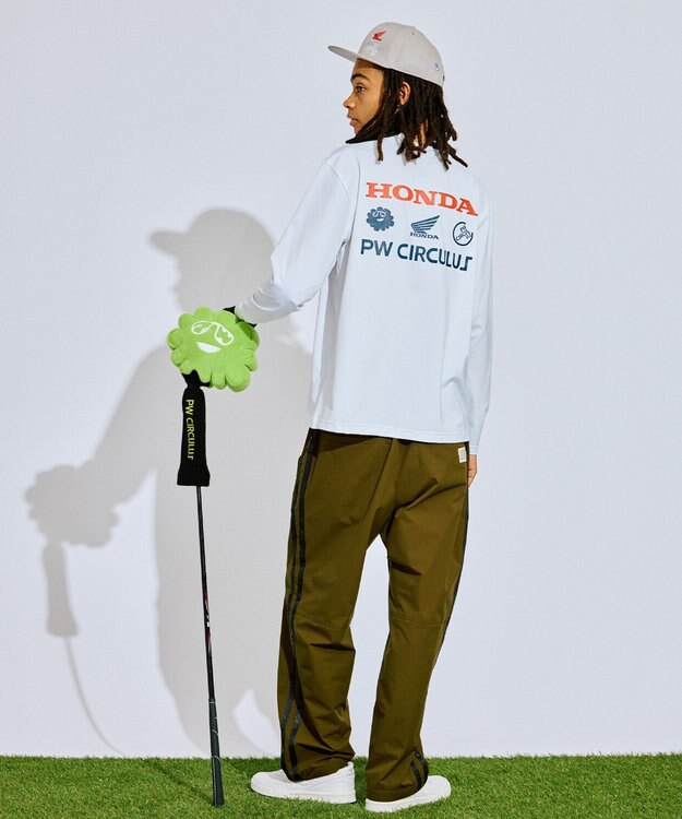 PW CIRCULUS 〈Hondaコラボ〉【UNISEX】 モックネックT ゴルフ ホワイト系