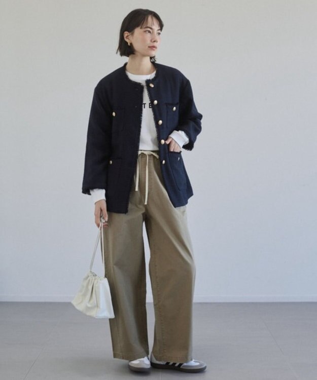 WEGO 【ANGIE VINTAGE】ツイルイージーパンツ ベージュ