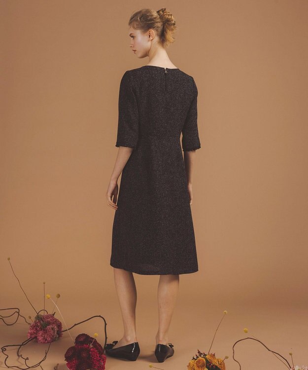 TOCCA 【洗える・消臭】MIST TWEED ドレス ブラック系5