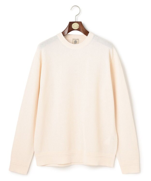 J.PRESS MEN 【KING SIZE】ギマコットンカノコクルーネック ニット アイボリー系