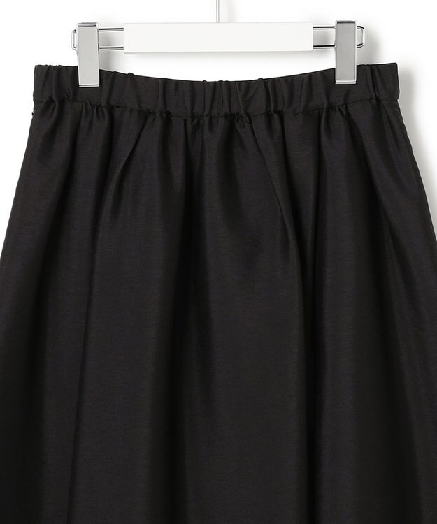 23区 L 【洗える】フルーフィーツイル フレア スカート ブラック系