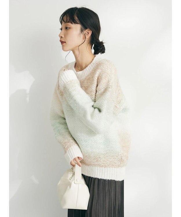 CRAFT STANDARD BOUTIQUE グラデーションクルーネックプルオーバー Ivory