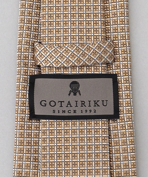 GOTAIRIKU GOTAIRIKU別注【日本製】シルク ネクタイ_格子柄 ブラウン系8