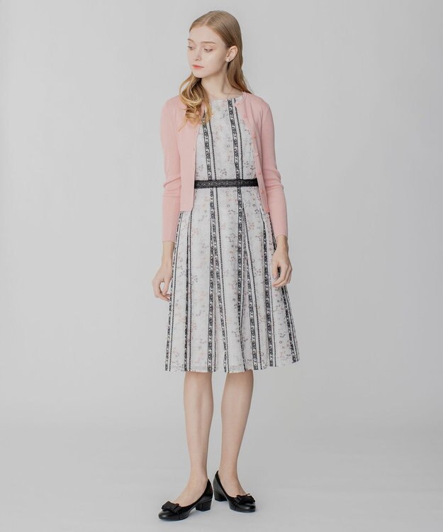 TOCCA 【洗える】SILK RIB CARDIGAN カーディガン ピンク系