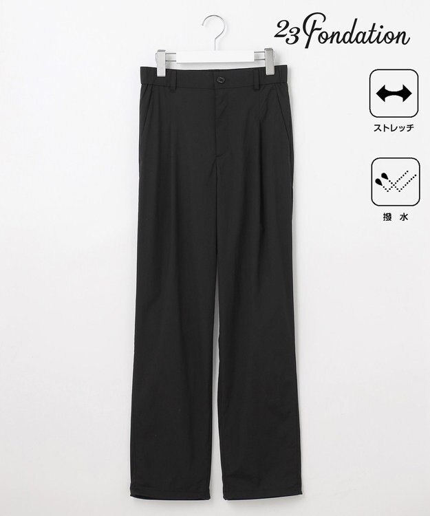 23区GOLF 【23Fondation/WOMEN】【ストレッチ/撥水】パラシュートパンツ ブラック系