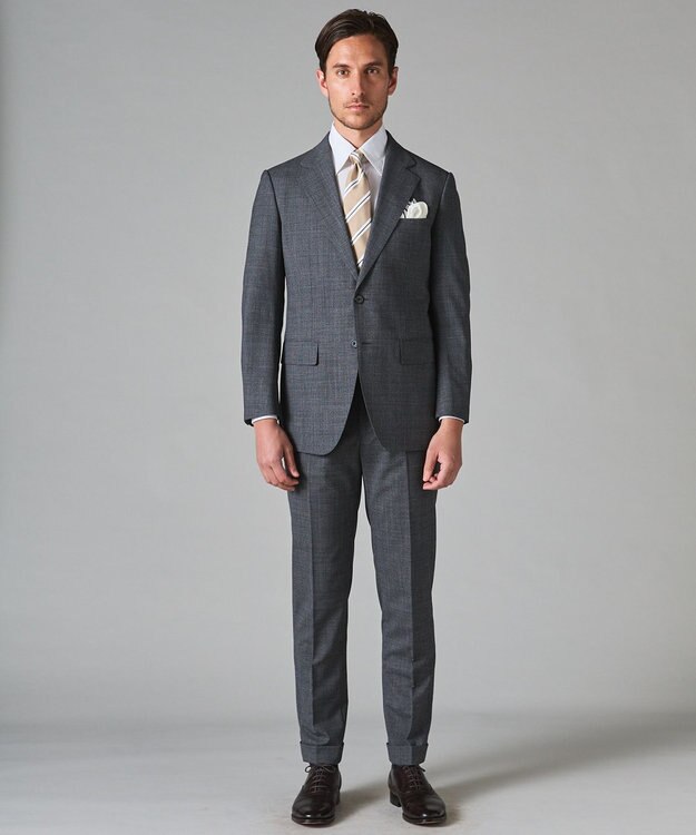 GOTAIRIKU 【御幸毛織】 WOOL×SOLOTEX ストレッチスーツ（平織/グレー） グレー系8