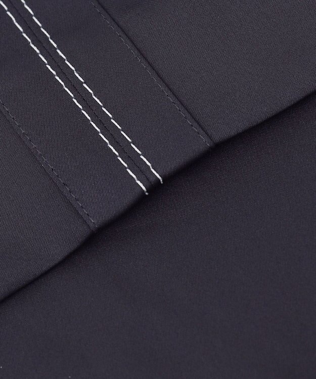 ICB L 【WEB＆一部店舗限定】LightVintageSatin ハイネックワンピース ネイビー系