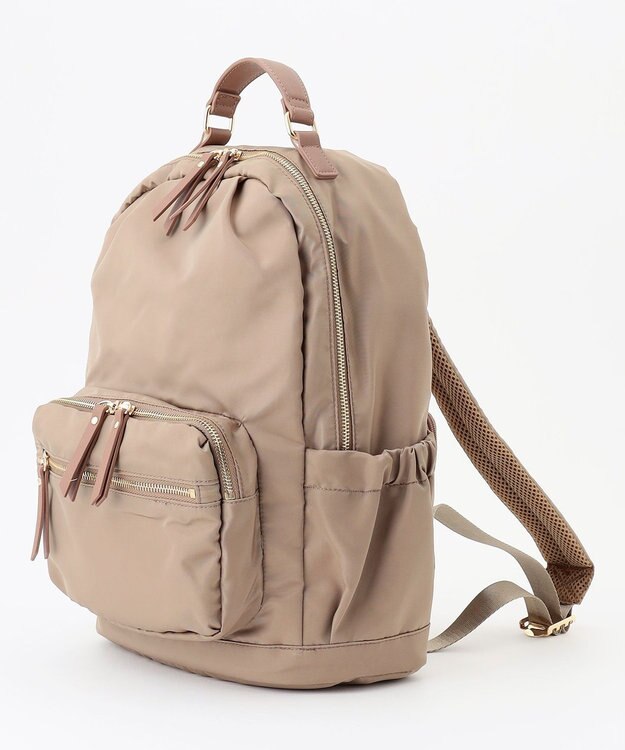 LA BAGAGERIE 【MONICA】13ポケットナイロンリュック グレージュ