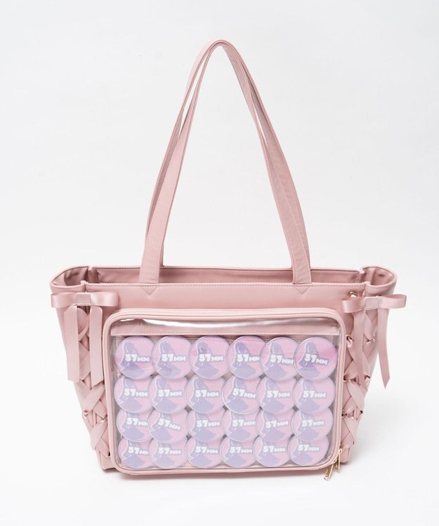 WEGO 【痛バ＆推し活グッズ】レースアップフレーム痛バッグS【一部店舗限定】 ピンク