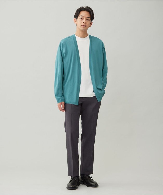 UNFILO MENS 【OCEANS 雑誌・web・YouTube 掲載】WOOL TOUCH 機能美パンツ スリム【東レ開発のウール見え高機能素材】 チャコール