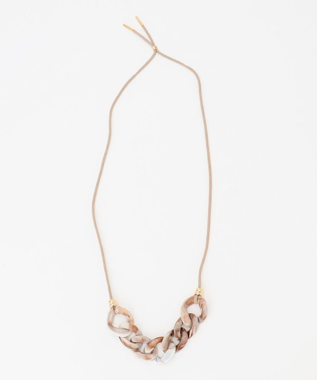 23区 樹脂チェーンネックレス ベージュ系