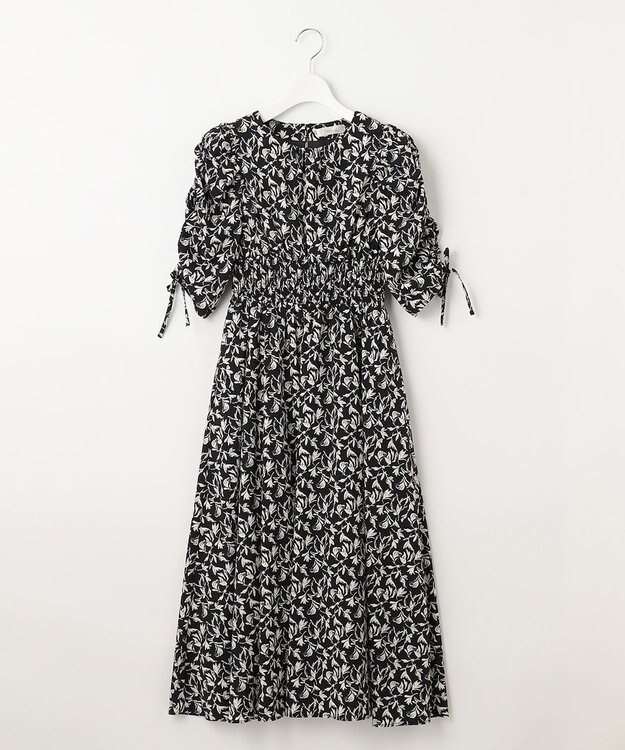 Feroux フラワープリント ワンピース ブラック系1