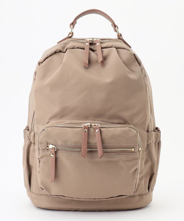 LA BAGAGERIE 【MONICA】13ポケットナイロンリュック グレージュ