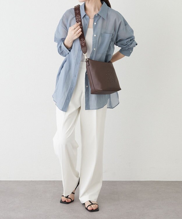 russet 《WEB限定》スタンダードミニショルダーバッグ <エンボスモノグラム>(CE-1718-WEB) D.Brown