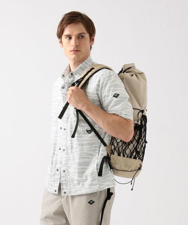 JOSEPH ABBOUD MOUNTAIN エンボスサファリカモ 半袖シャツ グレー系5