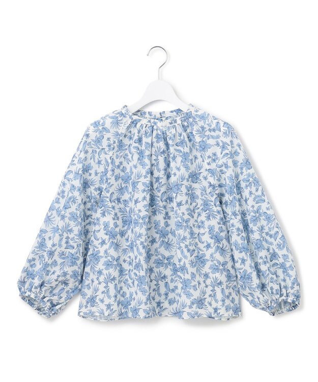 23区 S 【SLOW/一部店舗限定】ボタニカルプリント ブラウス ブルー系5