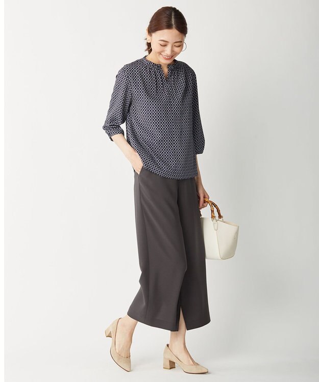 J.PRESS LADIES 【洗える】リラクシオンツイル パンツ グレー系