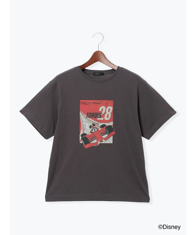 Te chichi 【Disney】MICKEY/フロントプリントTシャツ チャコールグレー