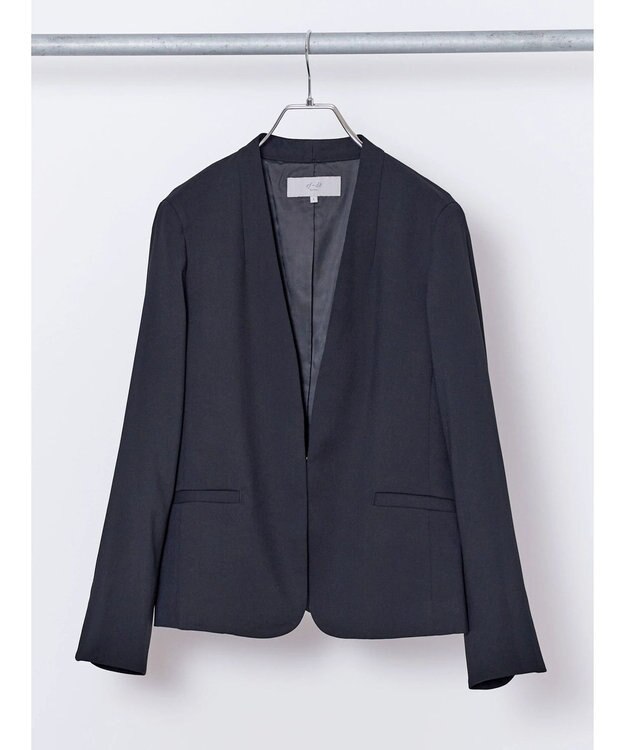 Green Parks ｅｆ－ｄｅ　ストレッチツイルカラーレスジャケット Black