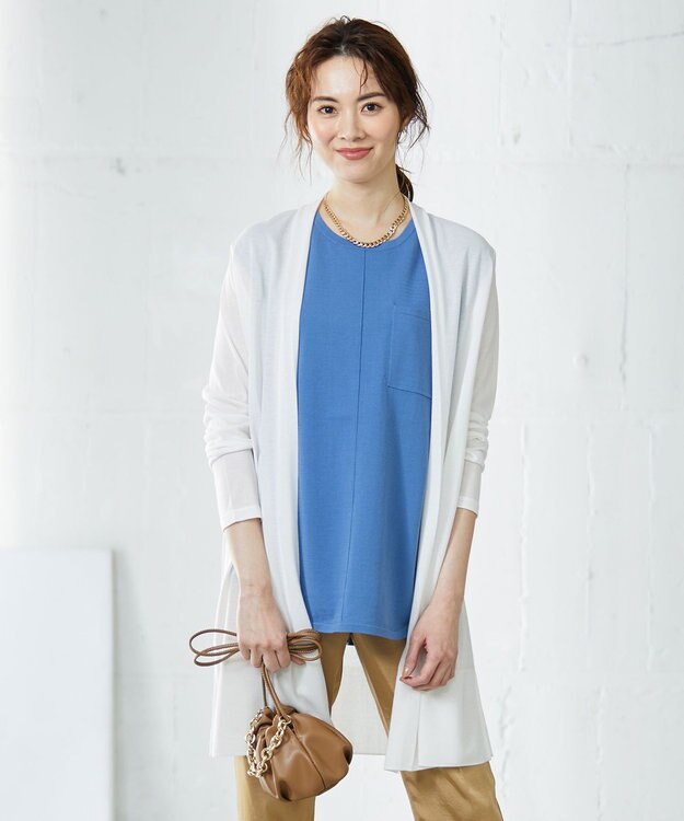 ICB 【洗える・WEB限定カラーあり】 PINION ロングカーディガン オフホワイト系