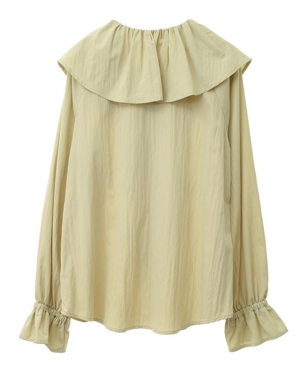 CRAFT STANDARD BOUTIQUE ビッグ襟フリルブラウス Green
