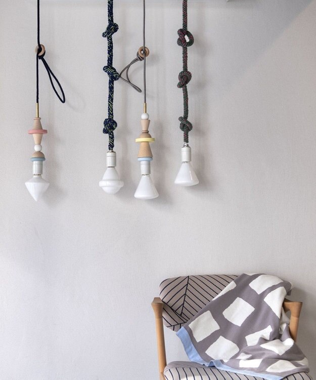TRICOTE BLOCK PENDANT LIGHT 39NAVY