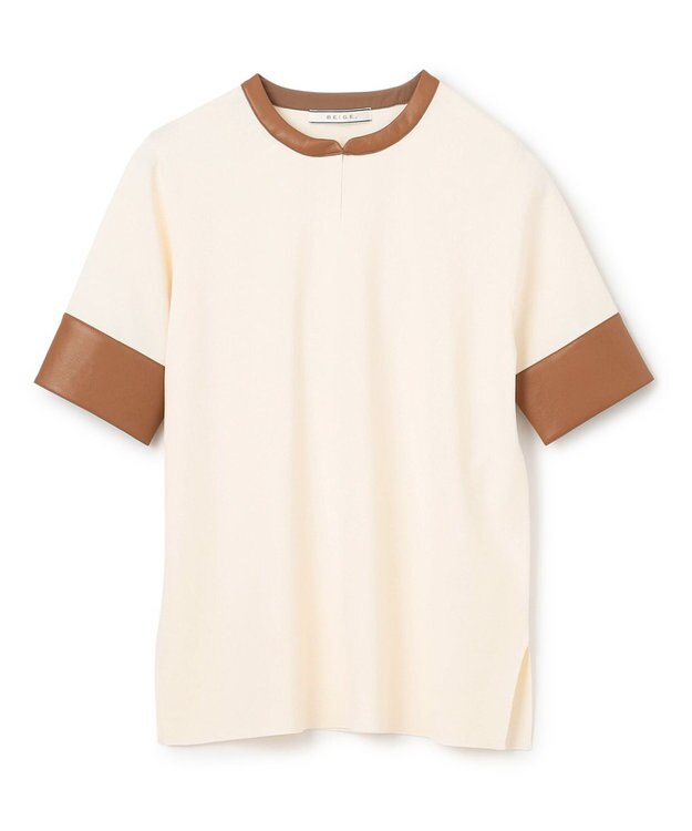 BEIGE， NADIA / ブラウスニットトップス Ecru x Camel