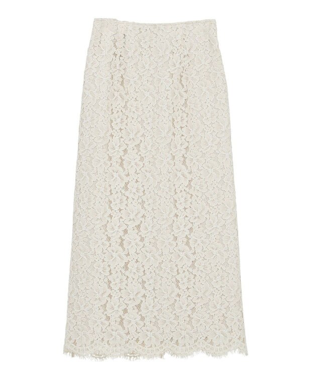 YECCA VECCA レースナロースカート Ivory