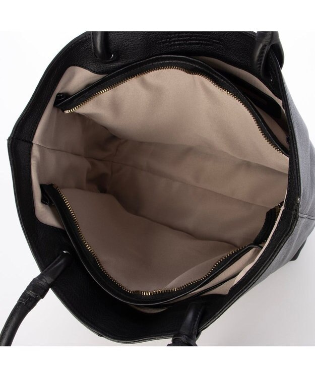 UNBILLION アトランタ ATLANTA / 牛革ハトメあおりトートL ブラック