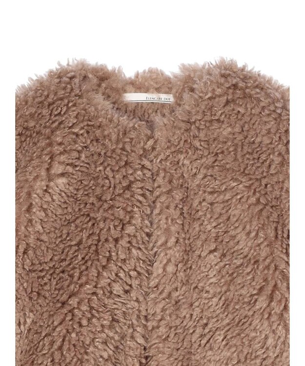 Green Parks ・ＥＬＥＮＣＡＲＥ　ＤＵＥ　シープファーノーカラーコート Beige