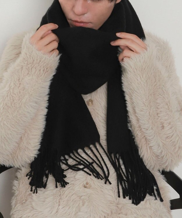 WEGO 【マフラー】大判ストール ブラック