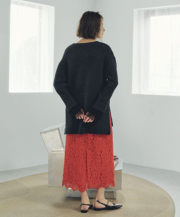 YECCA VECCA レースナロースカート Orange