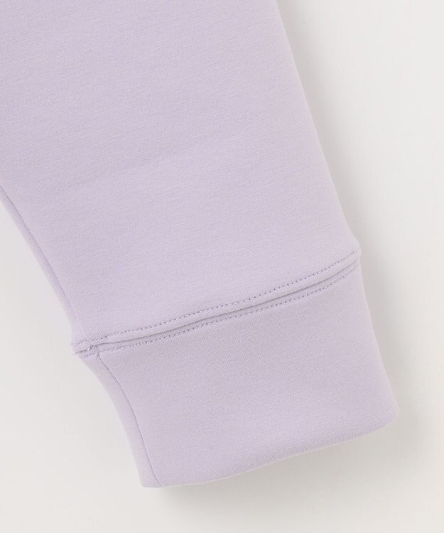 ANY 【洗える】ライトウエイト スリットネックパーカー ラベンダー