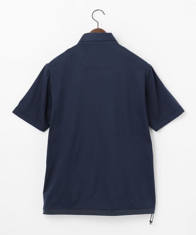 JOSEPH ABBOUD MOUNTAIN 【UNISEX】ASHA_OG_OGリップコンビ ポロシャツ ネイビー系