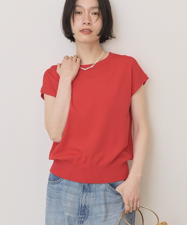 AMERICAN HOLIC フレンチスリーブニットプルオーバー Red
