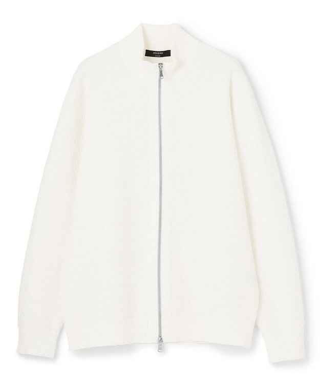 JOSEPH HOMME 【イージーケア】 ヴィスコースリンクス　ジップアップカーディガン ホワイト系