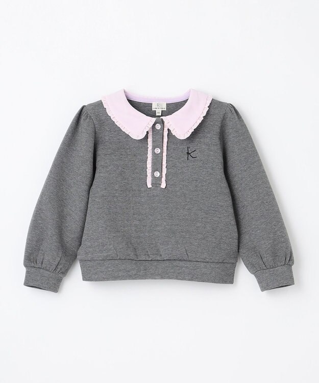 組曲 KIDS 【110-140㎝】ダンボールニット トレーナー グレー系